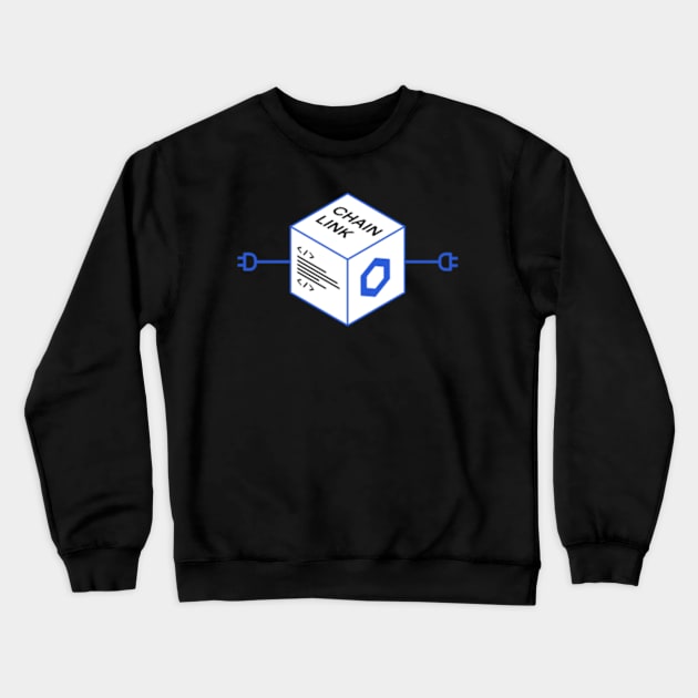 Chainlink Crypto LINK Cryptocurrency Connecting Crewneck Sweatshirt by BitcoinSweatshirts